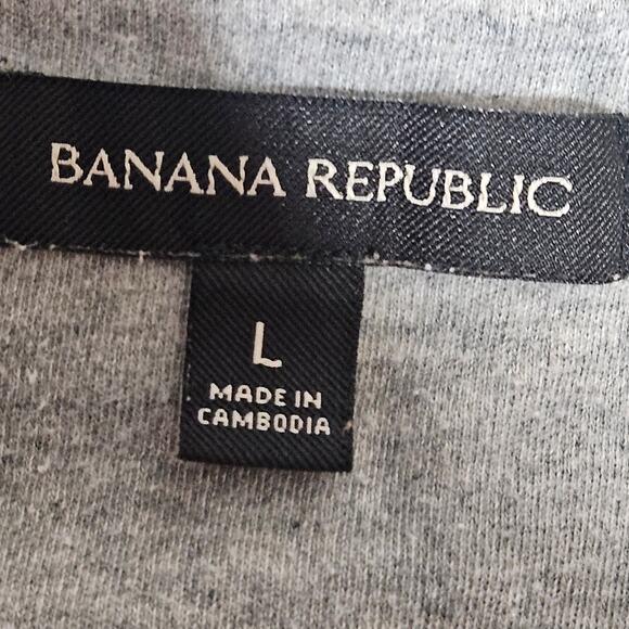Banana Republic Gray Cotton Long Sleeve Pocket Tee Size Large - Picture 3 of 4
